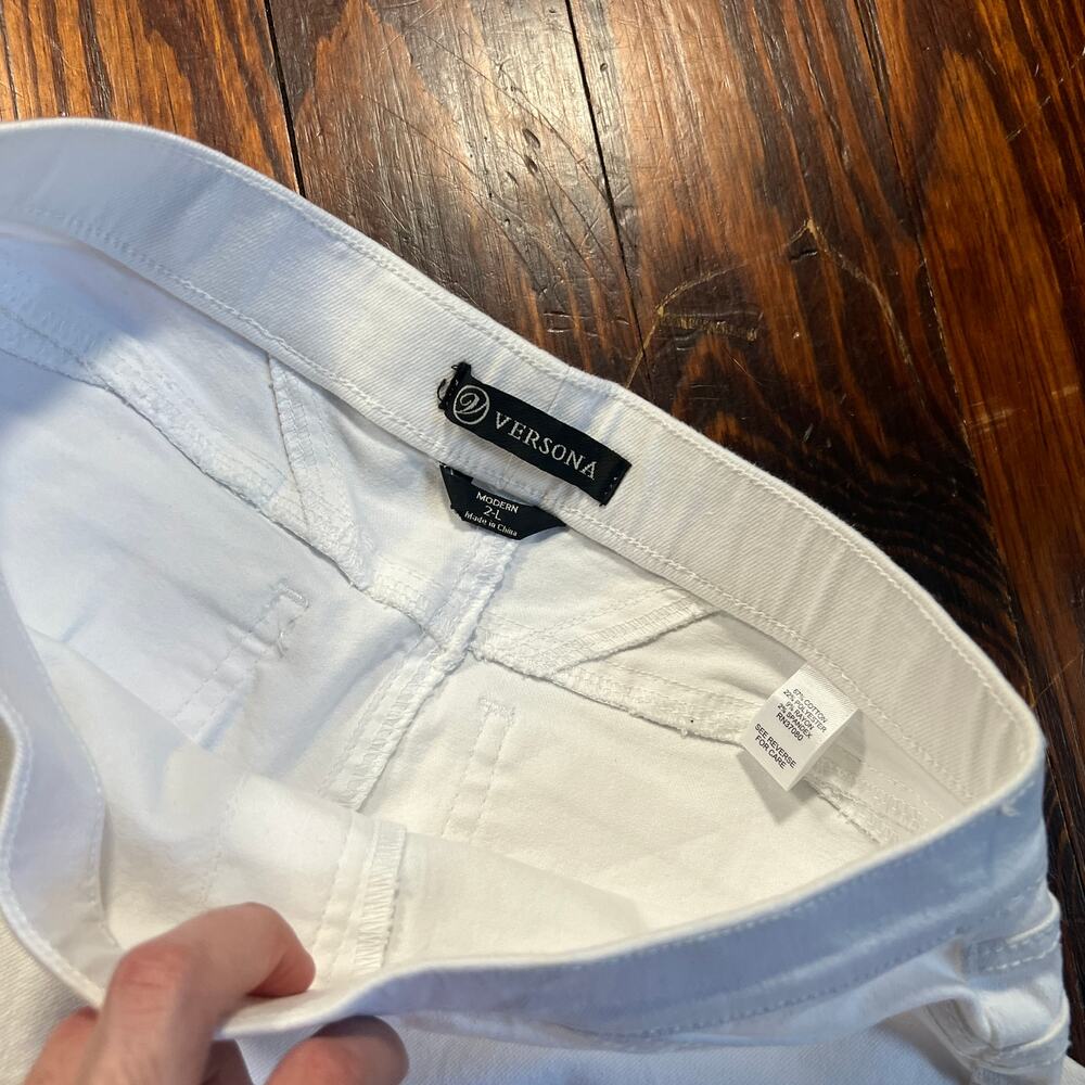 Versona 2XL Casual Pants White Flared - Picture 3 of 7